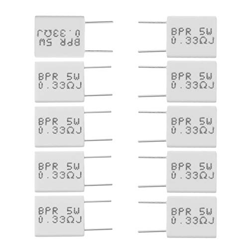 HLLR-Widerstands-Kit 10 Stück 0.33R 5 W 5% Zementwiderstand 0.33R 0.33Ohm Nicht-induktiver Widerstand BPR56 von HLLR