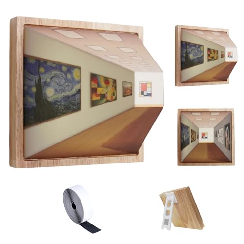 3D Nachtlicht, 3D Wandlampe Dekoration, Visuelles 3D Nachtlampe Dimmbar, Nacktes Auge Wandleuchte, Kreative LED Licht Wandmontiert, für Wohnzimmer Schlafzimmer Büro Arbeitszimmer (einstecken,Galerie) von HLMNAKE