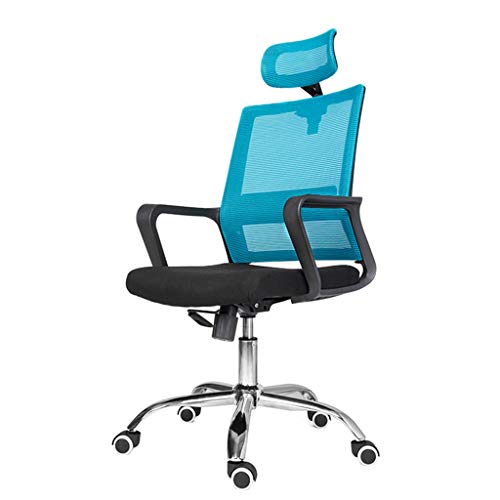 Aqiong Ergonomischer Bürostuhl, Rollstuhl, Schreibtischstuhl mit Lendenwirbelstütze, Netz-Computerstuhl, Gaming-Stühle, Chefdrehstuhl (Farbe: A, Größe: mit Kopfstütze) von HLRTBCN