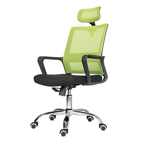 Aqiong Ergonomischer Bürostuhl, Rollstuhl, Schreibtischstuhl mit Lendenwirbelstütze, Netz-Computerstuhl, Gaming-Stühle, Chefdrehstuhl (Farbe: B, Größe: mit Kopfstütze) von HLRTBCN
