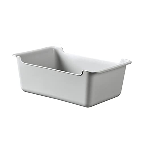 Aufbewahrungsbox, 5.1 * 11.8 * 7.9in Dicker weißer Snack -Bin -Desktop -Organizer Küchenspielzeug Tragbarer Lagerkorb für Home Office -Aufbewahrung (Farbe: Rosa, Größe: 5.1 * 11,8 * 7,9in) (hellgrau von HLRTBCN