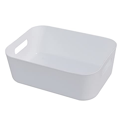 Aufbewahrungsbox, Kunststoff -Snack -Bin -Desktop -Schubladen Organisieren Sie Küchenspielzeugkleidung tragbare Lagerkörbe, in Homes Offices Lagerung (Farbe: Weiß, Größe: 11.1 * 4.1 * 3.7in) (weiß von HLRTBCN