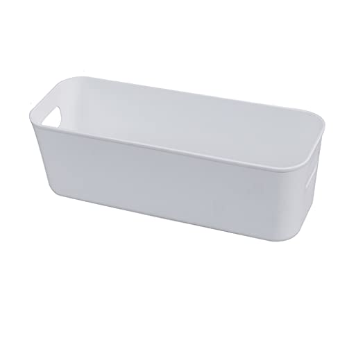 Aufbewahrungsbox, Kunststoff -Snack -Bin -Desktop -Schubladen Organisieren Sie Küchenspielzeugkleidung tragbare Lagerkörbe, in Homes Offices Lagerung (Farbe: Weiß, Größe: 11.1 * 4.1 * 3.7in) (weiß von HLRTBCN