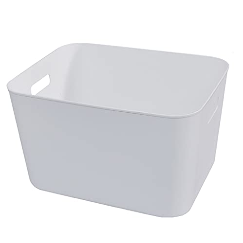 Aufbewahrungsbox, Kunststoff -Snack -Bin -Desktop -Schubladen organisieren Küchenspielzeug Kleidung tragbare Lagerkörbe, in Homes Offices Lagerung (Farbe: Weiß, Größe: 11.1 * 4.1 * 3.7in) (weiß 13,6 von HLRTBCN