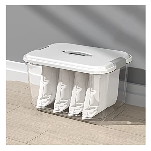 Aufbewahrungsbox, transparent großer Desktop Organisieren Sie Sundies-Spielzeugkleidung tragbarer Sicherungskorb, im Büroschlafzimmerlager (Farbe: Schwarz, Größe: 5.7 * 7,1 * 9,4in) (Weiß 8.3 * 10,6 von HLRTBCN