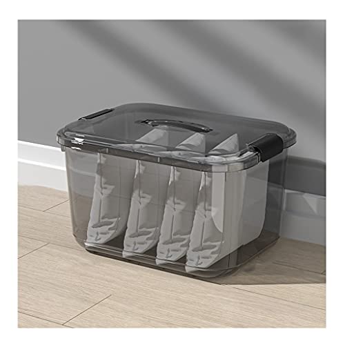 Aufbewahrungsbox, transparent großer Desktop Organisieren Sie Sundies-Spielzeugkleidung tragbarer Sicherungskorb, im Vorsitz von Büro Schlafzimmer (Farbe: Schwarz, Größe: 5.7 * 7.1 * 9,4in) (schwarz von HLRTBCN
