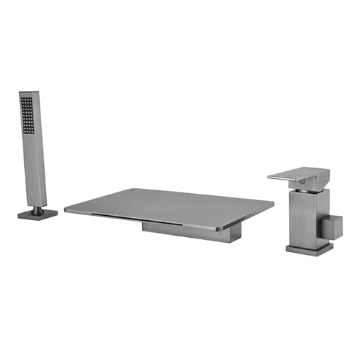 Bademixer -Klopfen mit Duschbad Duschmischer Tipp für Badewanne, Decks -Duschmixer -Klopfen Badewanne für Badezimmer Weiß (Gungrau a) Aqiong von HLRTBCN