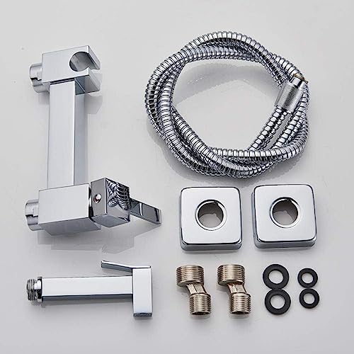Bidet -Wasserhahn hell Chrom Handheld Toiletten Bidet Sprühgerät SELT SELBST SELTENCLUPPING Hand Bidet ABERTAGE BADE HANDSPRAHER DUSHED ， Aqiong von HLRTBCN