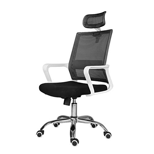 Computer Desk Stuhl - Rollen mit Lendenwirbelsäulenunterstützung, Mesh, Gaming S, Executive Swivel (Farbe: D, Größe: mit Kopfstütze) Aqiong von HLRTBCN
