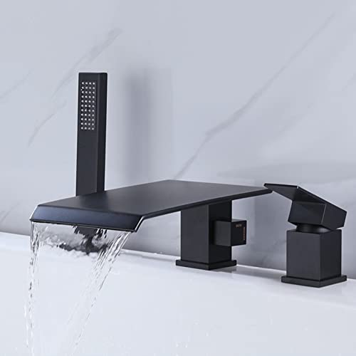 Duschset, 3 Loch Duschmischer Tipp für Bad, Badezimmerhacker Bad Duschmixer, Dual funktionsschwarz (schwarz a) Aqiong von HLRTBCN