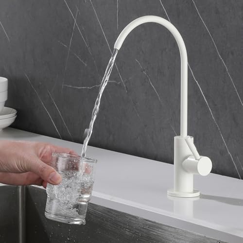 Edelstahl -Schwan -Nacken -Küchenarmatur - Eingriff Wasserhahn mit Abkühlung, reiner Wasserfilter für Waschbecken, stilvolles graues Design Aqiong von HLRTBCN