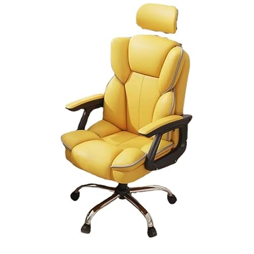 Ergonomic Office Chair High Back Executive Office Stuhl Ergonomic PU Leder Desk Stuhl mit Liegefunktion Schwenkmaler Computerstuhl gepolsterte Sitzvereinbarung Footrest ideal für Home & Offi von HLRTBCN