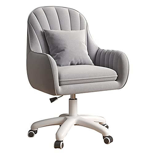 Ergonomic Office Chair Moderner Samt Schwenkstuhl Stuhl bequem 360 ° Height verstellbare gepolsterte Home Office Stuhl für Lernen Wohnzimmer Schlafzimmer Stylish Pink/Grau Design Design Aqiong von HLRTBCN