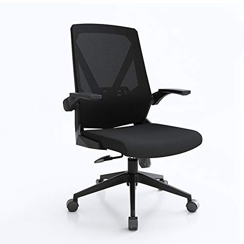 Ergonomic Office Chair Office Office Swivel Chair, Heavy Duty Rückenarbeit Computertischstuhl, ergonomisches Design, Faltarmlehne, Neigungsmechanismus, maximale Gewichtskapazität 150 kg (Farbe: f) von HLRTBCN