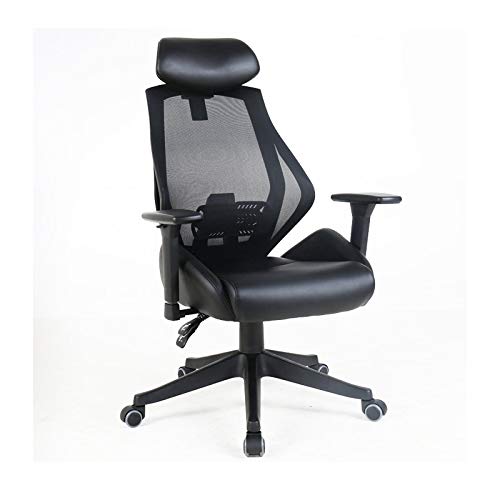 Ergonomic Office Stuhl Home Office Desk Stuhl mit PU -Leder -Drehschreiberstuhl - High -Rückenlieger -Computerstuhl mit Armlehne, Fußstütze, atmungsaktives Netz zurück - einstellbare Höhe für ult Ergonomic Office Stuhl Home Office Desk Stuhl mit PU -Leder -Drehschreiberstuhl - High -Rückenlieger -Computerstuhl mit Armlehne, Fußstütze, atmungsaktives Netz zurück - einstellbare Höhe für ult von HLRTBCN