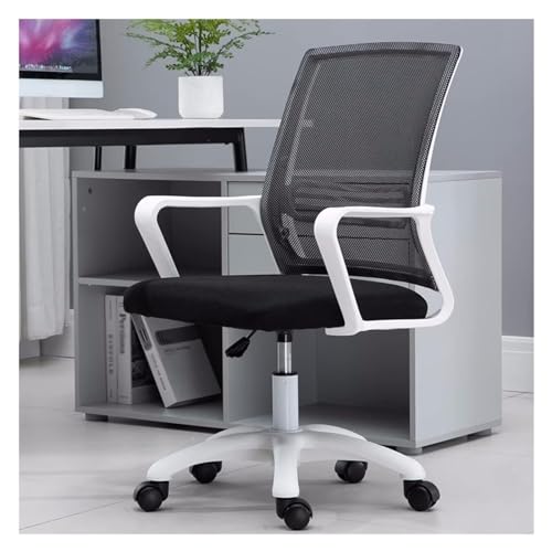 Ergonomischer Bürostuhl Home Office Stuhl, Stuhl Bürostuhl Ergonomischer Schreibtischstuhl Höhenverstellbarer Rollstuhl Rollstuhl mit Armlehnen und Lendenwirbelstütze, atmungsaktives Mesh-Design von HLRTBCN