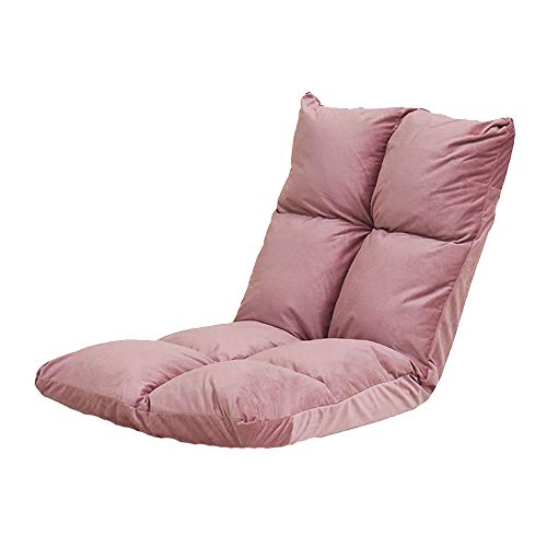 HLRTBCN Bodenstuhl Klappmeditationsstuhl mit Rückenlehne Computerstuhl auf Einzelbett abnehmbar und waschbarer fauler Freizeitsofa 6-Positions-Einstellung für Lorbefenster Balkon (rot) Aqiong von HLRTBCN