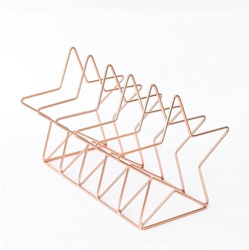 HLRTBCN Buchhandel Office Accessoires Einfache Desktop -Buchhandlung Zeitungsregal Einfache Magazin Shel Iron Art Bookshelf Booking Shelf (Farbe: D) Aqiong von HLRTBCN