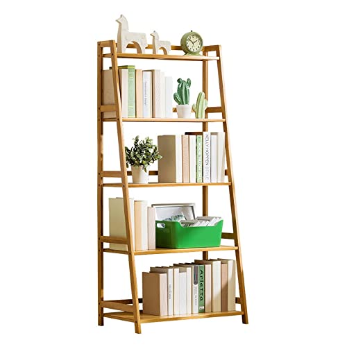 HLRTBCN Bücherregal Leiter-Formbuchhandel, 5-stöckige, einfache Buchhandlung mit Boden und Decken, im Schlafzimmer und im Wohnzimmer verwendet. Bücherregal Aqiong von HLRTBCN