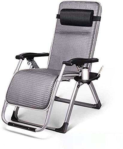 HLRTBCN Camping -Klappstuhl, Klapperliegergartendecks Stuhl Sun Lounger Forpatio, Wintergarten, Garten (grau atmungsaktiv) (grau atmungsaktiv) Aqiong von HLRTBCN