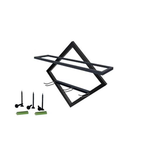 HLRTBCN Eisen Rotwein Rack einfaches Wohnzimmer Wandlager Rotweinglas Set Rack kreative Bar Wand Hanging Goblet Rack Weinflasche Display Regal (Farbe: Gold) Safefyappy Aqiong von HLRTBCN