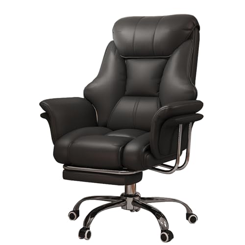 HLRTBCN Ergonomic Office Chair 360 ° Drehschützerschalter Stuhl mit Verstellbarer Höhe bequemer Leder -Computerstuhl für Home & Office -Gebrauch Aqiong von HLRTBCN