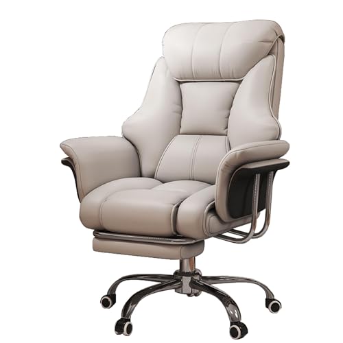 HLRTBCN Ergonomic Office Chair Ergonomic 360 ° rotierende Leder -Office -Stuhl Einstellbare Höhe des Schreibtischstuhls für Home & Office Komfortabler Computerstuhl mit Rückenunterstützung Aqiong von HLRTBCN