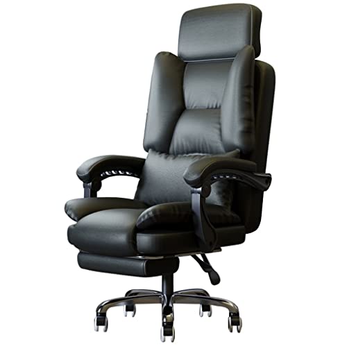 HLRTBCN Ergonomic Office Chair Ergonomic Executive Office Chair LECLINING Desk STUHR mit Kopfstütze 360 ​​° Schwenk Computerstuhl Doppelschicht elastischer Sitz komfortabler Sessel Aqiong von HLRTBCN