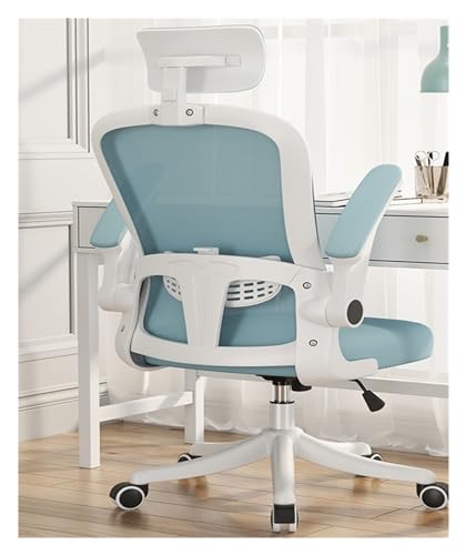 HLRTBCN Ergonomic Office Chair Lift Schwenkstuhl - Heimtischstuhl Computerstuhl, Mesh atmibable Office Stuhl für Home Office Schreibtischstühle (Black Headrast) Aqiong von HLRTBCN
