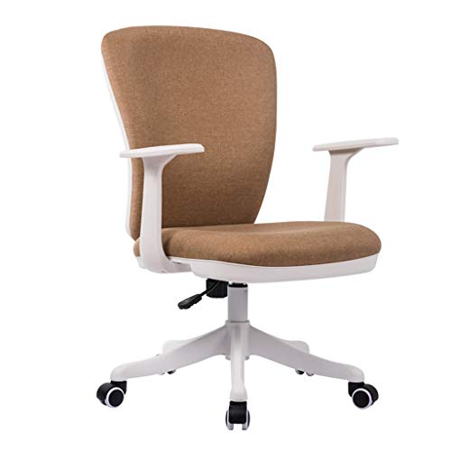 HLRTBCN Ergonomic Office Chair Office Office Schwenkstuhl, ergonomischer Schreibtischstuhl, Verstellbarer Computerstuhl, Stoff Sessel, 5 Farben (Farbe: D) Aqiong von HLRTBCN