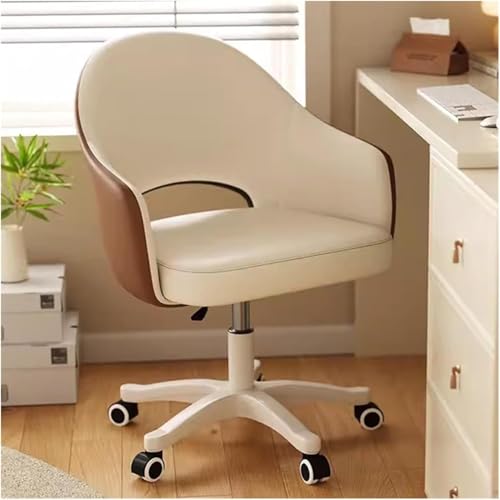 HLRTBCN Ergonomic Office Stuhl Arbeit Computer Schreibtisch Leder gepolstertes Haus mit verstellbaren Schwenkrädern Aufgabe Komfort Aqiong von HLRTBCN