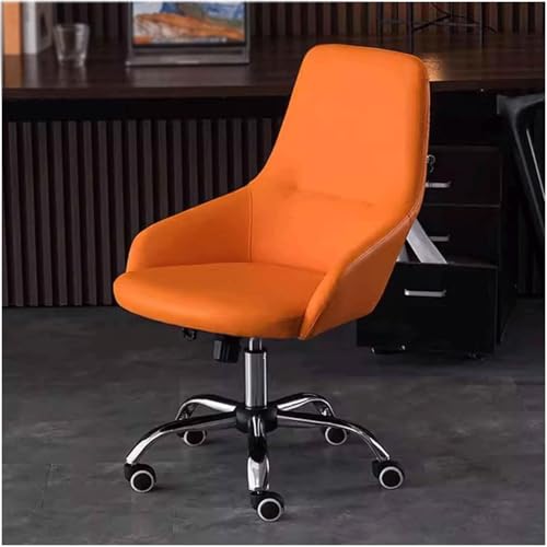 HLRTBCN Ergonomic Office Stuhl Arbeit Computer Schwenk mit Rädern Leder gepolstertes Schreibtisch Robus Basis Verstellbarer Executive Comfort Aqiong von HLRTBCN