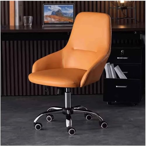 HLRTBCN Ergonomic Office Stuhl Arbeit Computer Schwenk mit Rädern Leder gepolstertes Schreibtisch Robus Basis Verstellbarer Executive Comfort Aqiong von HLRTBCN