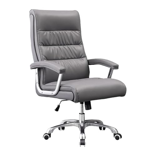 HLRTBCN Ergonomische Bürostuhl Arbeit Freizeit echtes Leder -Drehaufgabe, Home -Schreibtisch mit Größe und 120 ° Rückenlehne Einstellung Komfort Aqiong von HLRTBCN