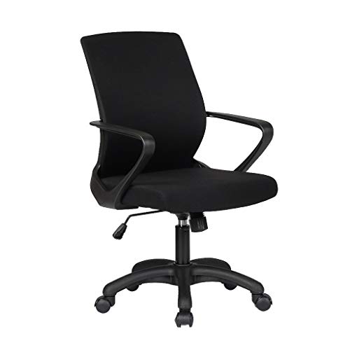 HLRTBCN Ergonomischer Bürostuhl, ergonomischer Drehstuhl mit mittlerer Rückenlehne, verstellbarer Stoffnetz-Bürostuhl, Computer-Arbeitsstuhl mit Komfort, atmungsaktiver Lendenwirbelstütze (Farbe: A HLRTBCN Ergonomischer Bürostuhl, ergonomischer Drehstuhl mit mittlerer Rückenlehne, verstellbarer Stoffnetz-Bürostuhl, Computer-Arbeitsstuhl mit Komfort, atmungsaktiver Lendenwirbelstütze (Farbe: A von HLRTBCN