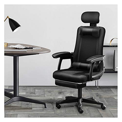 HLRTBCN Ergonomischer Bürostuhl für Heimspielstuhl mit Kopfstütze und atmungsaktivem hautfreundlichem Mesh Mesh High Rücken mit Fußstütze für heimische Frauen, Männer Ergonomische Schwenkstuhl Aqiong HLRTBCN Ergonomischer Bürostuhl für Heimspielstuhl mit Kopfstütze und atmungsaktivem hautfreundlichem Mesh Mesh High Rücken mit Fußstütze für heimische Frauen, Männer Ergonomische Schwenkstuhl Aqiong von HLRTBCN
