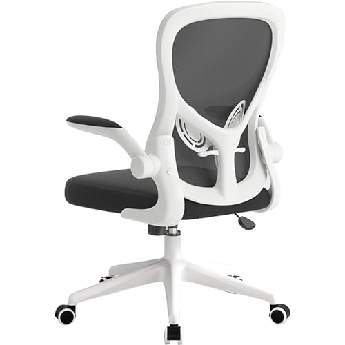 HLRTBCN Ergonomischer Office Chair Ergonomic Gaming Chair Atmable Mesh Office Stuhl mit 360 ° -Wenstvereinbereitungsunterstützung mit mittlerem Back-Design-Flip-up-Arme ideal für Computer- und HLRTBCN Ergonomischer Office Chair Ergonomic Gaming Chair Atmable Mesh Office Stuhl mit 360 ° -Wenstvereinbereitungsunterstützung mit mittlerem Back-Design-Flip-up-Arme ideal für Computer- und von HLRTBCN
