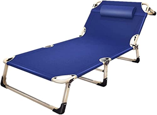 HLRTBCN Klappstuhl Klappdeckel Stuhl Tragbare Outdoor Beach Lounge Stuhl Verstellbare Liege -Chaise -Gartenstühle 194x68cm Liege (Farbe: Blau, Größe: 194x68cm) (Blue 194 Aqiong von HLRTBCN