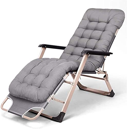 HLRTBCN Sun Lounger Gartenstühle mit Deck Klapper Liege Zull der Schwerkraft Außenstuhl aus Stahlrahmen für Terrassenpoolhalter oder Strand (Marine) (Grau 2) Aqiong von HLRTBCN