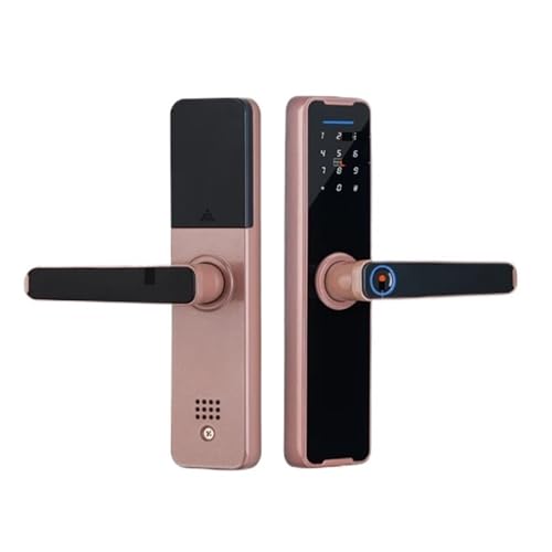 HLRTBCN TUYA App Biometer Biometer Fingerabdruck Smart Stall Entriegelung Remote Lock Keyless Lock Digital Electronic Slimline Design (190 x 22 (5050), reines Kupfer) Aqiong von HLRTBCN