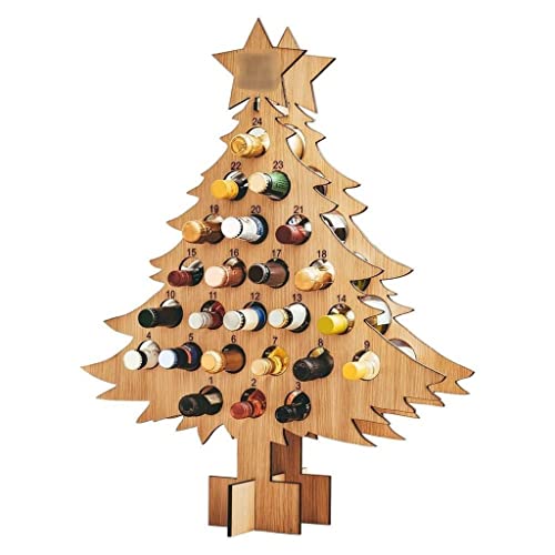 HLRTBCN Weinregal Weihnachtsbaumhalter Weinflasche Countdown Kalender Weihnachtswein Ständer Hausdekor Rotwein Rack (Farbe: a) Aqiong von HLRTBCN