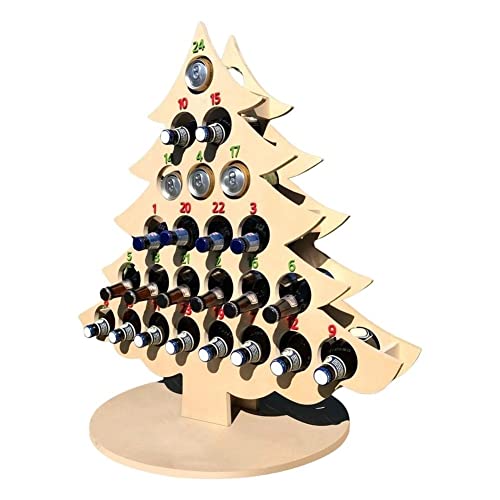 HLRTBCN Weinregal Weihnachtsbaumhalter Weinflasche Rack Countdown Kalender Weihnachtswein Stand Home Decor Red Wine Rack (Farbe: B) Aqiong von HLRTBCN