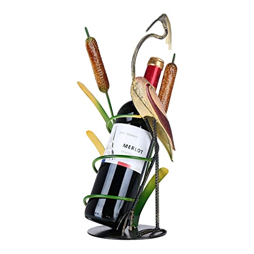 HLRTBCN Weinregal Wild Crane Wine Rack Dekorative Weinregal Eisenmaterial Store Rack Home Schreibtisch Dekor Rotweinregal Aqiong von HLRTBCN