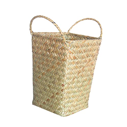 Kleiner Korb Strohhalm Rattan Design Storage Hamper für Spielzeug Snacks Handtücher Wäscherei tragbar für Heimschlafzimmer Badezimmer Aqiong Kleiner Korb Strohhalm Rattan Design Storage Hamper für Spielzeug Snacks Handtücher Wäscherei tragbar für Heimschlafzimmer Badezimmer Aqiong von HLRTBCN