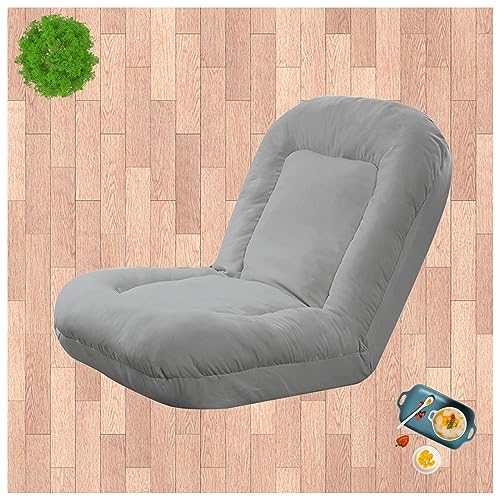 Lazy Sofa Couch Bett, Faltbarer Hochbodenspielstuhl mit hohem Rücken, sanft gepolstert, leicht zusammenklappt für Teenager Erwachsene Akzent Bohnensack Couch für Schlafzimmer Salon Büro Wohnzimmer von HLRTBCN