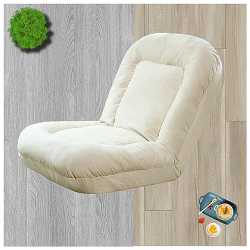 Lazy Sofa Couch Bett, Faltbarer Hochbodenspielstuhl mit hohem Rücken, sanft gepolstert, leicht zusammenklappt für Teenager Erwachsene Akzent Bohnensack Couch für Schlafzimmer Salon Büro Wohnzimmer von HLRTBCN