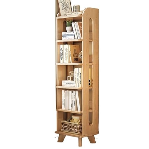 Massivholz-Bücherregal Massivholz-Bücherregal Bodenunterstützung einfaches Bücherregal Zuhause Wohnzimmer Mehrschichtige Ausstellung Arbeitsbereich Sandwich Sandwich Regal Regal von HLRTBCN