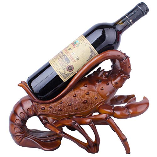 Moderne Skulptur -Deco Weinregal Hummerstatue Weinflaschenhalter Harz kreative Skulpturen Ornamente Rotweinstand Zubehör Home Bar Decor Geschenk benötigt Aqiong von HLRTBCN