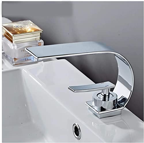 Moderner Badezimmer Wasserhahn mit niedrigem Lichtbogen -Messing Keramikventil Eingriff -Mixer für heißes und kaltes Wasser Ein Loch Wasserfall Waschtisch Waschbecken Wasserhahn Aqiong Moderner Badezimmer Wasserhahn mit niedrigem Lichtbogen -Messing Keramikventil Eingriff -Mixer für heißes und kaltes Wasser Ein Loch Wasserfall Waschtisch Waschbecken Wasserhahn Aqiong von HLRTBCN