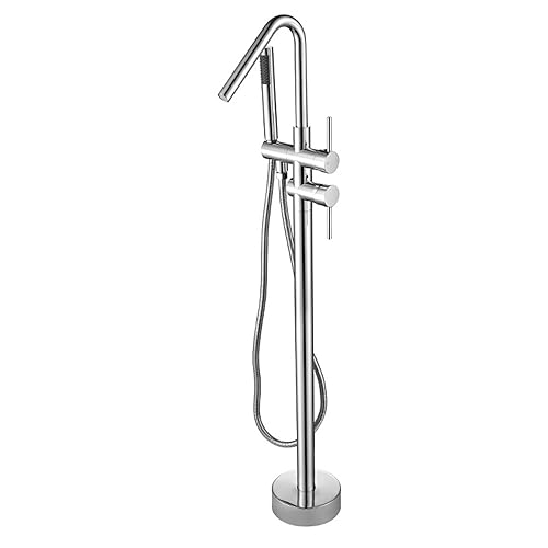Stehende Badmixer -Zapfhähne mit Dusche 360 ° Füllstoff Ausguss Badezimmer Taps Mixer mit Duschmenge Wasserfallmischer Bad Taps (Chrom a) Aqiong von HLRTBCN